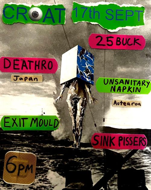 Deathro [Japan], Unsanitary Napkin [Aotearoa] newcastle show.