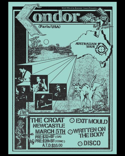 Condor [Paris/USA] , Exit Mould, Written on The Body, Disco at The Croat 05.03.26