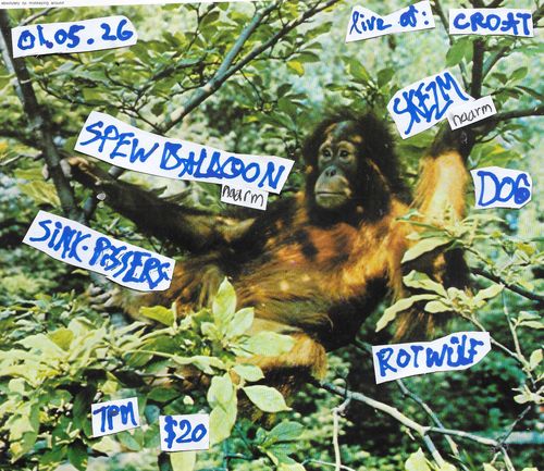 SPEW BALLOON [naarm] SKEZM [naarm], DOG, SINK PISSERS, ROTWULF at croat 01.05.26